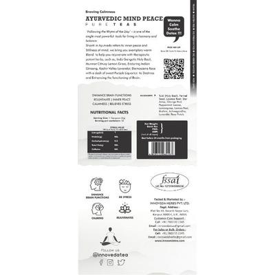 Innoveda Ayurvedic Mind Peace Whole tea leaves 100 gm - Teas