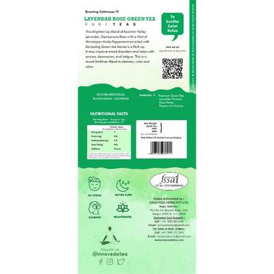 Innoveda Lavendar Rose Green Tea Whole tea leaves 100 gm - Teas
