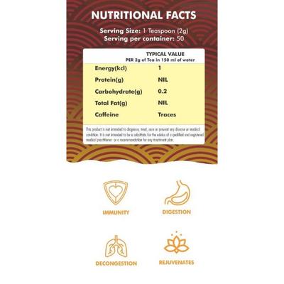 Innoveda Turmeric Tulsi Green Tea Golden Whole tea leaves 100 gm - Teas