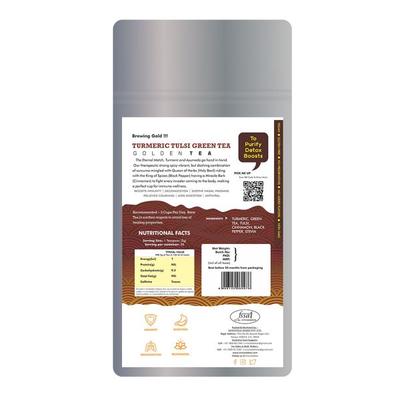 Innoveda Turmeric Tulsi Green Tea Golden Whole tea leaves 100 gm - Teas