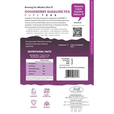 Innoveda Gooseberry Alkaline Tea Whole tea leaves 100 gm - Teas