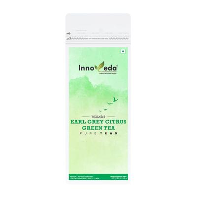 Innoveda Earl Grey Citrus Green Tea Whole tea leaves 100 gm - Teas
