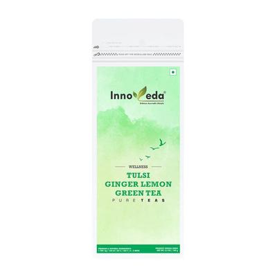 Innoveda Tulsi Ginger Lemon Green Tea Whole tea leaves 100 gm - Teas