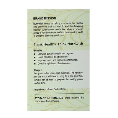 Nutriwish Green Coffee Beans 250 gm - General Health