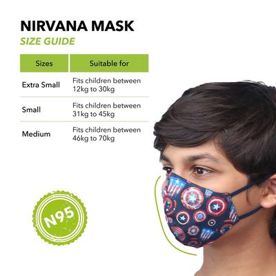 Nirvana Marvel Kids Face Mask - Avengers Badge (S) 2's - Face Mask