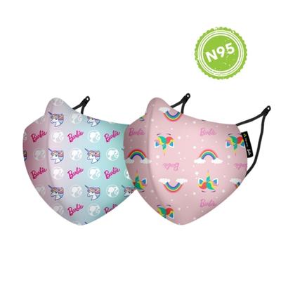 Nirvana Barbie Kids Face Mask - Barbie Rainbow & Unicorn (XS) 2's - Face Mask