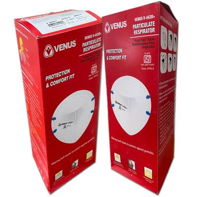 Venus V-4420+ FFP2 S Particulate Respirator Face Mask - White (Pack of 50) - Face Mask