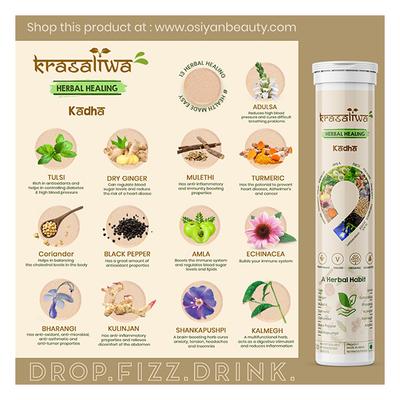 Krasaliwa Herbal Healing Kadha Effervescent Tablet 20's - Multi-Vitamins