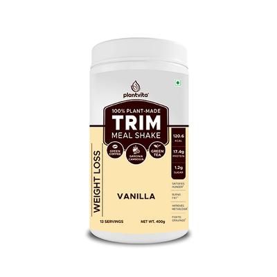 Plantvita Trim Meal Shake Powder - Vanilla 400 gm - Weight Loss