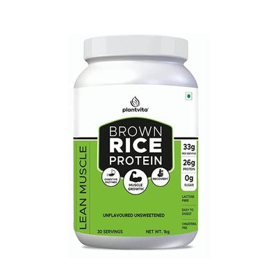 Plantvita Brown Rice Protein Powder 1000 gm - Workout Essentials