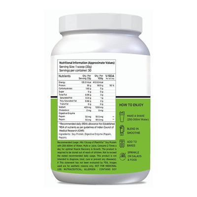 Plantvita Soy Protein Powder 1000 gm - Workout Essentials