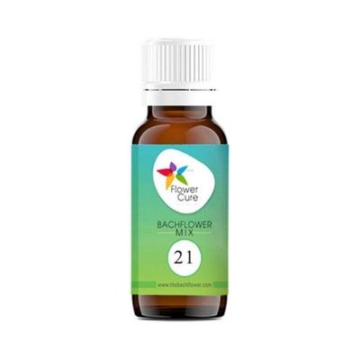 Flower Cure Bach Flower Mix 21 Drops 30 ml - Homeopathic Drops