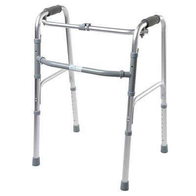 Entros Reciprocating Folding Walker - Silver (SC4005S) - Wheelchairs & Walking Sticks