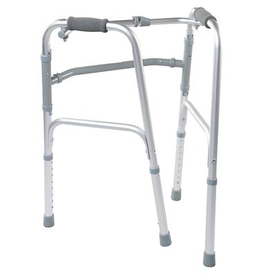 Entros Reciprocating Folding Walker - Silver (SC4005S) - Wheelchairs & Walking Sticks