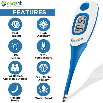 Carent Digital Thermometer - Blue (DMT4326) - Health Monitors And Equipment