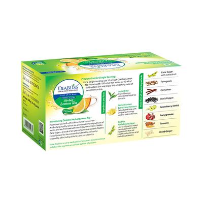 Diabliss Diabetic Friendly Herbal Lemon Tea Sachet (Pack of 30 x 10 gm) - Herbal/Green Teas