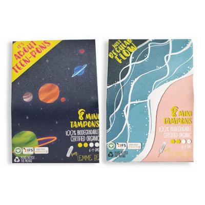 Lemme Be Biodegradable Organic Light Flow Tampons 8's + Heavy Flow Tampons 8's - Combo Pack - Tampons