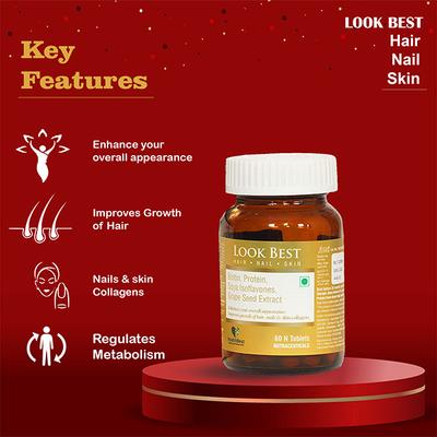 HealthBest LookBest Hair Nail Skin Collagen Tablet 60's - Multi-Vitamins