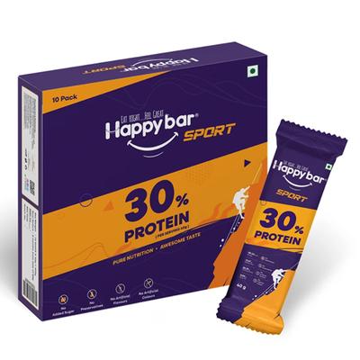 Happy Bar Sport Energy Bar (Pack of 10 x 40 gm) - Nutritional Bars