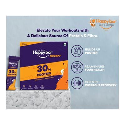 Happy Bar Sport Energy Bar (Pack of 10 x 40 gm) - Nutritional Bars
