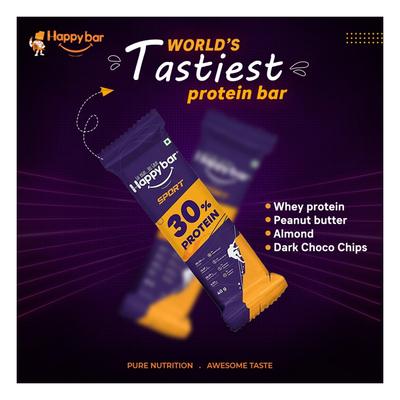 Happy Bar Sport Energy Bar (Pack of 10 x 40 gm) - Nutritional Bars