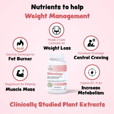 Curae Health Slimology Weight Management Tablets 60's - Weight Loss