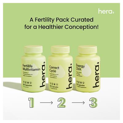Hera Fertility Care Capsule Bundle (Fertilife Multivitamin + Energy Ova + Correct Cycle) - Multi-Vitamins