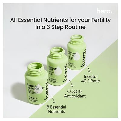 Hera Fertility Care Capsule Bundle (Fertilife Multivitamin + Energy Ova + Correct Cycle) - Multi-Vitamins