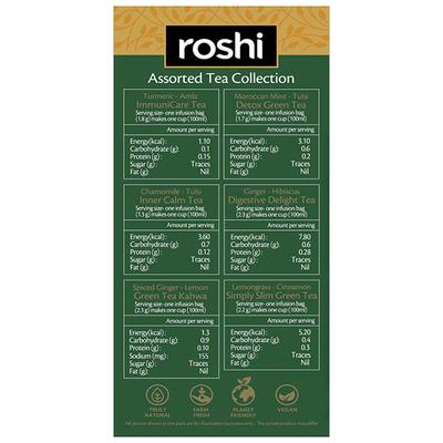 Roshi Assorted Tea Collection Teabag 25's - Herbal/Green Teas