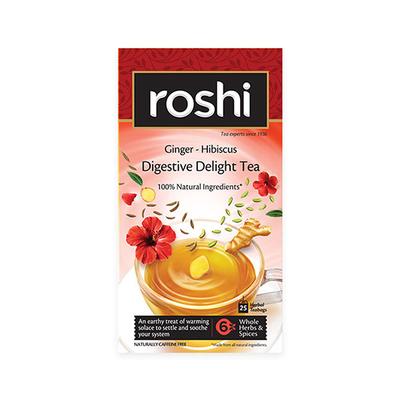 Roshi Digestive Delight Teabag - Ginger & Hibiscus 25's - Herbal/Green Teas
