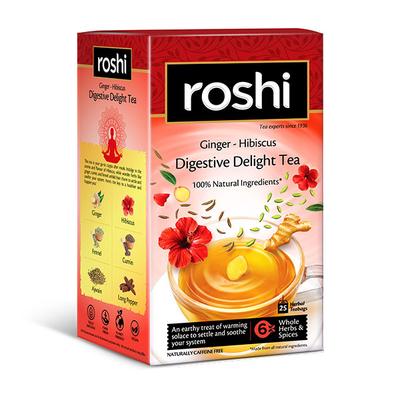Roshi Digestive Delight Teabag - Ginger & Hibiscus 25's - Herbal/Green Teas