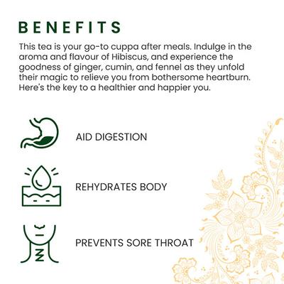 Roshi Digestive Delight Teabag - Ginger & Hibiscus 25's - Herbal/Green Teas