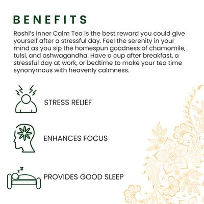 Roshi Inner Calm Teabag - Chamomile & Tulsi 25's - Herbal/Green Teas