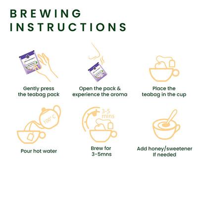 Roshi Inner Calm Teabag - Chamomile & Tulsi 25's - Herbal/Green Teas