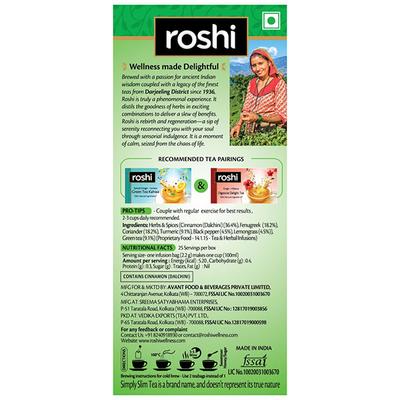 Roshi Simply Slim Green Teabag - Lemongrass & Cinnamon 25's - Herbal/Green Teas