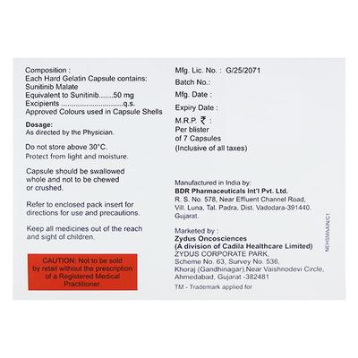 NITNIB 50 Capsule 7's - Cancer Oncology-Tar