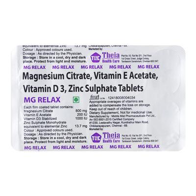 MG RELAX Tablet 10's - Supplements-Cal