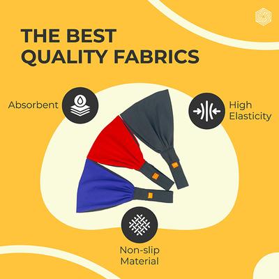 Boldfit Gym Head Band - Black 1's - Workout Essentials