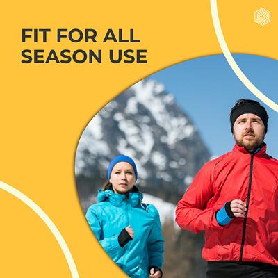 Boldfit Gym Head Band - Black 1's - Workout Essentials