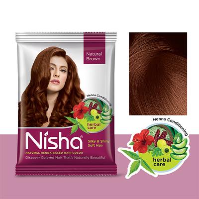 Nisha Henna Hair Color Pouch - Natural 15 gm - Crème