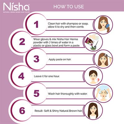 Nisha Henna Hair Color Pouch - Natural 15 gm - Crème