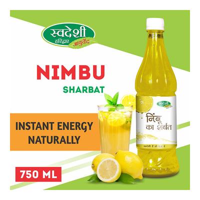 Swadeshi Ayurved Nimbu Sharbat 750 ml - Ayurvedic Juices