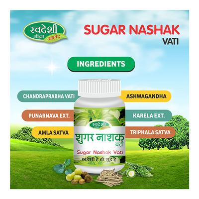 Swadeshi Ayurved Sugar Nashak Vati Tablet 60's - Diabetes Care (Ayush)