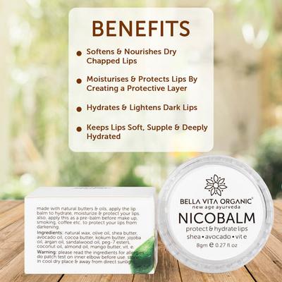 Bella Vita Organic Nicobalm Natural Lip Balm 8 gm - Lip Balms