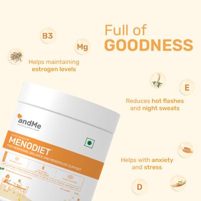 andMe Menodiet Powder - Apple + Spinach 250 gm - General Health