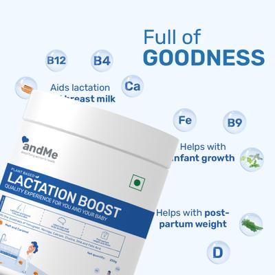 andMe Lactation Boost Powder - Malt Caramel 250 gm - General Health