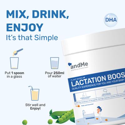 andMe Lactation Boost Powder - Malt Caramel 250 gm - General Health