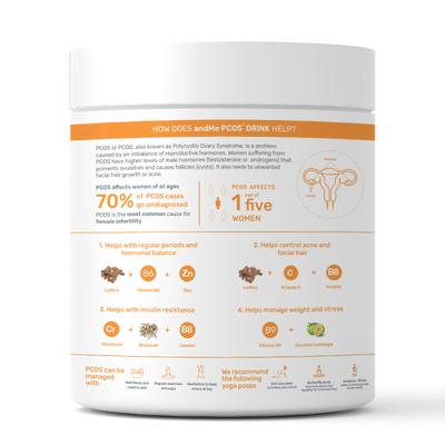 andMe PCOS Drink Powder - Mixed Berries 250 gm - General Health