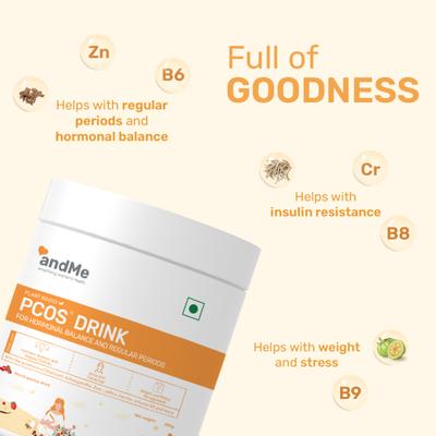 andMe PCOS Drink Powder - Mixed Berries 250 gm - General Health