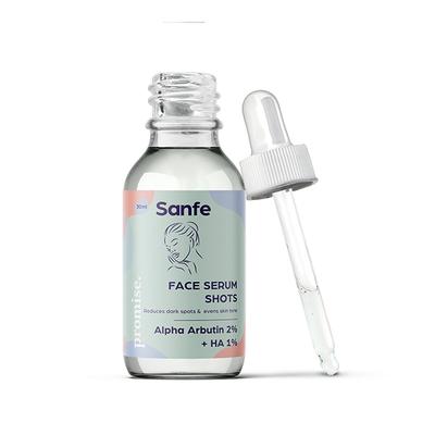 Sanfe Promise Face Serum Shots - Alpha Arbutin 2% + HA 1% 30 ml - Face Serum